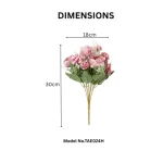 Artificial Peony Hydrangea Button Mum Bouquet - Image 24