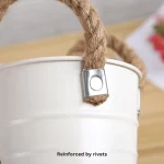 Vintage Rope Handle Flower Bucket - Image 14