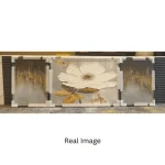Golden Bloom Trio – Hand-Painted Floral Oil Painting Set (3 Pieces) - Image 5