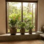 Vintage Mosaic Metal Planter Set - Image 4