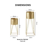 Golden Aura Luxe Planter Stand Set - Image 2