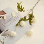 Long Stem Mums Artificial Flower - Image 2