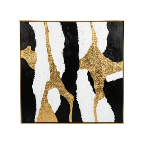 Modern Noir – Hand-Painted Abstract Oil Painting