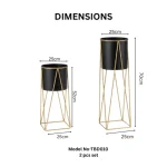 Midnight Aura Luxe Planter Stand Set - Image 2