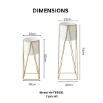 Ivory Aura Luxe Planter Stand Set - Image 2