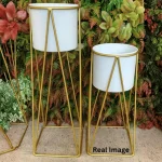 Ivory Aura Luxe Planter Stand Set - Image 3