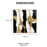 Modern Noir – Hand-Painted Abstract Oil Painting - Image 3