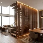 Premium WPC Partition Panel with Rotating Fixture Set - Image 6
