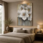 Ivory Bloom – Hand-Painted Floral Oil Painting - Image 2