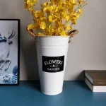 Vintage Rope Handle Flower Bucket - Image 16