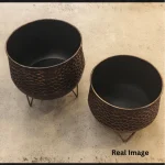 Copper Luxe Metal Planter Set - Image 3