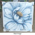 Elegant Serenity – Hand-Painted Floral Oil Painting - Image 5