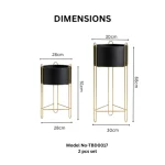 Urban Noir Luxe Planter Stand - Image 2