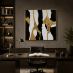Modern Noir – Hand-Painted Abstract Oil Painting - Image 5