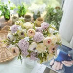 Ranunculus Silk Flower Bouquet - Image 4