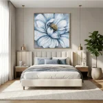 Elegant Serenity – Hand-Painted Floral Oil Painting