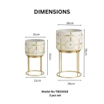 Ivory Bloom Luxe Planter Stand Set - Image 2