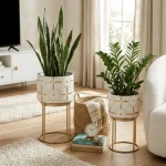 Ivory Bloom Luxe Planter Stand Set - Image 3