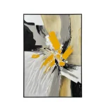 Golden Burst – Hand-Painted Contemporary Abstract Oil Painting