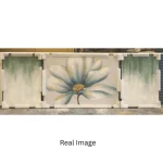 Azure Bloom Trio – Hand-Painted Floral Oil Painting Set (3 Pieces) - Image 5