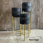 Noir Lace Luxe Planter Stand Set - Image 5
