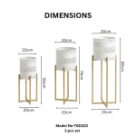 Pearl Lace Luxe Planter Stand Set - Image 2