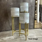 Pearl Lace Luxe Planter Stand Set - Image 4