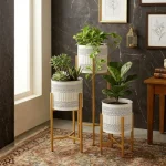 Pearl Lace Luxe Planter Stand Set - Image 3