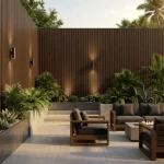 STC Premium Outdoor WPC Fluted Wall Panel - Walnut Brown - Image 7