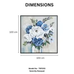 Serenity Bouquet – Hand-Painted Floral Oil Painting - Image 3