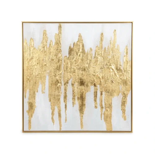 Golden Symphony – Hand-Painted Abstract Oil Painting