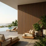 STC Premium Outdoor WPC Fluted Wall Panel - Walnut Brown - Image 4