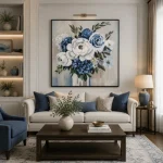 Serenity Bouquet – Hand-Painted Floral Oil Painting - Image 2