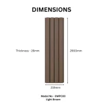 STC Premium Outdoor WPC Fluted Wall Panel - Honey Oak - Image 2