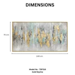 Gold Skyline – Hand-Painted Abstract Oil Painting - Image 3