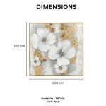 Auric Petal – Hand-Painted Floral Oil Painting - Image 3