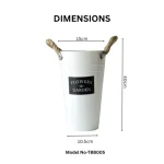 Vintage Rope Handle Flower Bucket - Image 5