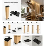 Premium WPC Partition Panel with Rotating Fixture Set - Image 14