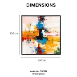 Urban Splash – Hand-Painted Abstract Oil Painting - Image 3