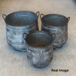 Vintage Bronze Planter Set - Image 3