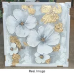 Auric Petal – Hand-Painted Floral Oil Painting - Image 5