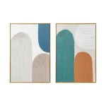 Nordic Arch – Hand-Painted Geometric Oil Painting Set (2 Pieces)