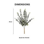 Artificial Frosted Eucalyptus Bush - Image 2