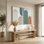 Nordic Arch – Hand-Painted Geometric Oil Painting Set (2 Pieces) - Image 4