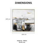 Nordic Luxe – Hand-Painted Abstract Oil Painting - Image 3