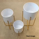 Nordic Luxe Metal Plant Stand Set - Image 3