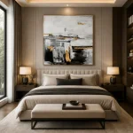Nordic Luxe – Hand-Painted Abstract Oil Painting - Image 2