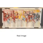 Urban Pulse – Hand-Painted Abstract Cityscape Oil Painting - Image 5