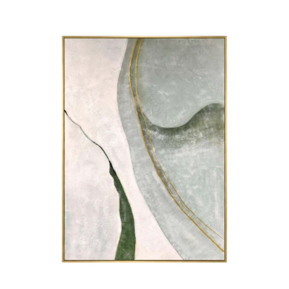 27-27 Sage Flow – Hand-Painted Contemporary Abstract Oil Painting