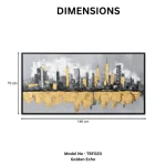 Metropolitan Luxe – Hand-Painted Cityscape Oil Painting - Image 3